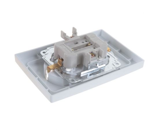 Розетка Intro 1Э20501 2х2PE Schuko, 16А, 250В, СУ, б.л., Plano, белый Б0038830 – изображение 3