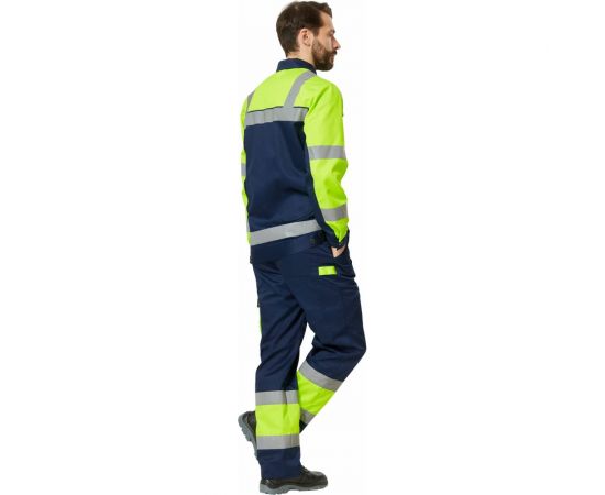 Костюм Эксперт Спецодежда Илион Сигнал темно-синий, флуоресцентный желтый, р. 48-50, рост 170-176 6446000053372 – изображение 4