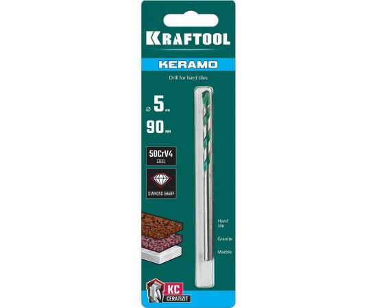 Сверло по керамограниту KRAFTOOL Keramo 5x90 мм 29175-090-5 – изображение 5
