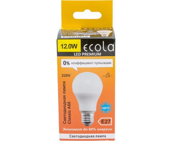 Светодиодная лампа Ecola classic LED Premium 12,0W A60 220-240V E27 2700K композит 110x60 D7KW12ELC – изображение 5