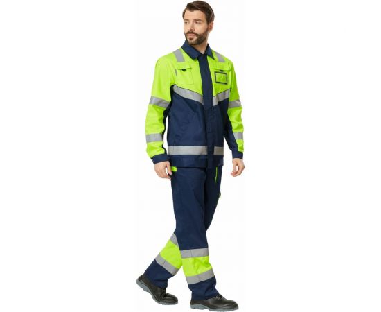 Костюм Эксперт Спецодежда Илион Сигнал темно-синий, флуоресцентный желтый, р. 48-50, рост 170-176 6446000053372 – изображение 10