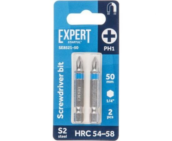 Бита магнитная для шуруповерта Expert PH1х50 мм, 2 шт STARTUL SE8521-50 