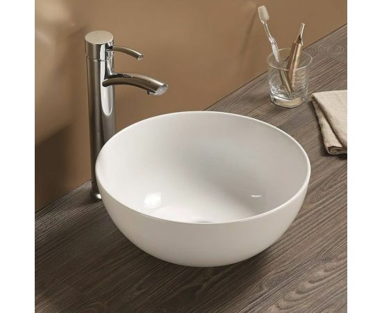 Керамическая накладная раковина Art&Max белая, 358x358x155 мм AM-107 