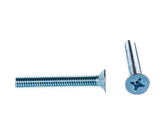 Винт ZAMETAL М6х40 потайн. гол., DIN 965, оц., 200 шт ZA513694 