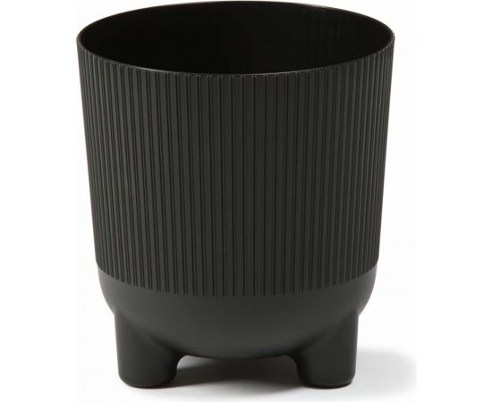 Кашпо на ножках LAMELA Sp.z o.225 ARIA eco recycle jumper 14х15 см, черное 066199 