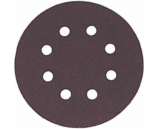 Круги шлифовальные алюминий-оксидные 125 мм, 5 шт, Р320, под липучку, 8 отверстий MOS 39840М 