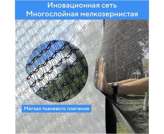 Батут с защитной cеткой Perfetto Sport PREMIUM MOVING 10"", диаметр 3 м, зеленый СГ000005557 – изображение 12