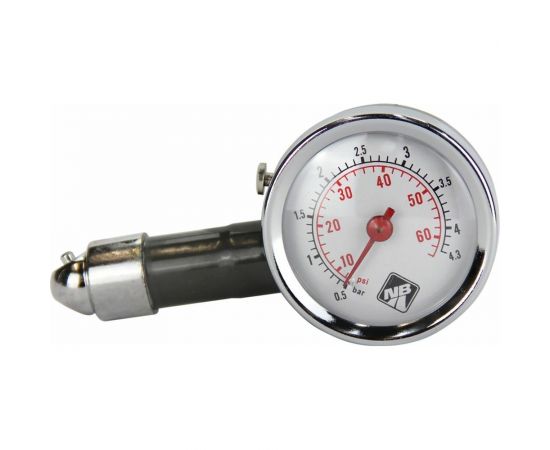 Шинный манометр Nova Bright до 6 атм, металлический, в пластиковом футляре 47756 – изображение 2