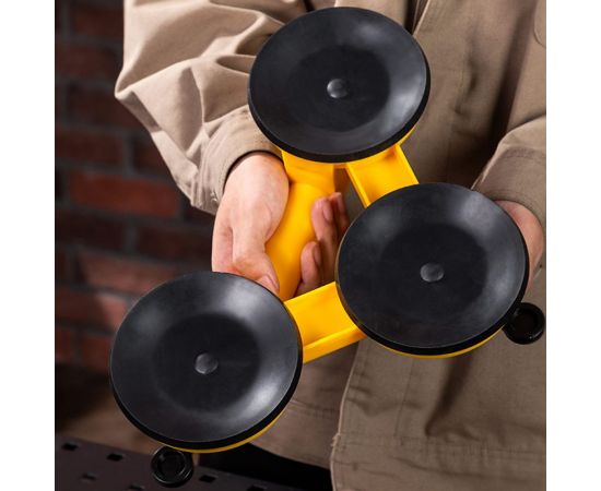 Присоска для стекла DELI DL-XP23 тройная, диаметр присосок 3x118мм, всасывание 120кг 104578 – изображение 2