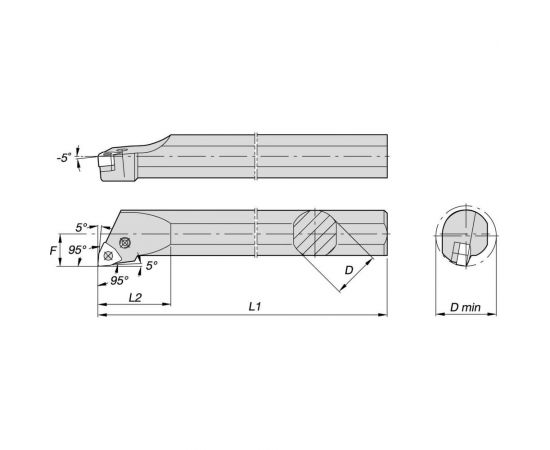 Державка токарная S25R-PWLNR08 NORGAU 020044306 – изображение 2
