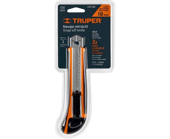 Нож с выдвижным лезвием Truper CUT-6X 16977 – изображение 2