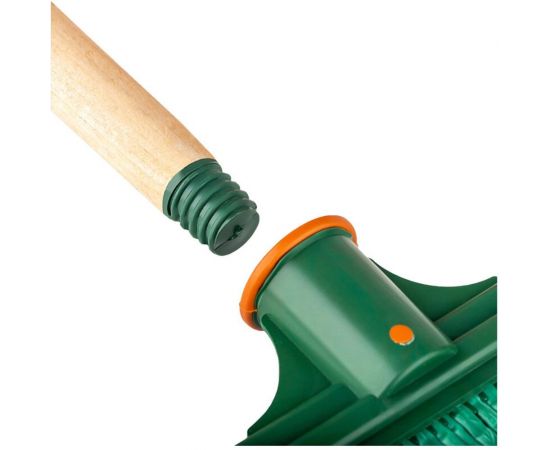 Метла для улицы OfficeClean плоская распушенная, с деревянным черенком 120 см 321503 – изображение 3