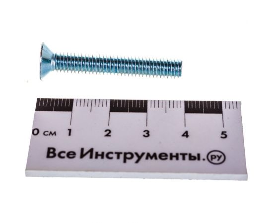 Винт ZAMETAL М6х40 потайн. гол., DIN 965, оц., 200 шт ZA513694 – изображение 3
