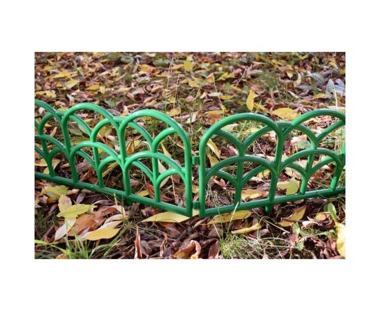 Садовое ограждение ПОЛИМЕРСАД Забор декоративный №10, зелёное, 4 шт. ПС-ЗД10-зел – изображение 3