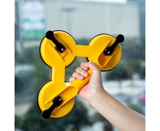 Присоска для стекла DELI DL-XP23 тройная, диаметр присосок 3x118мм, всасывание 120кг 104578 – изображение 4