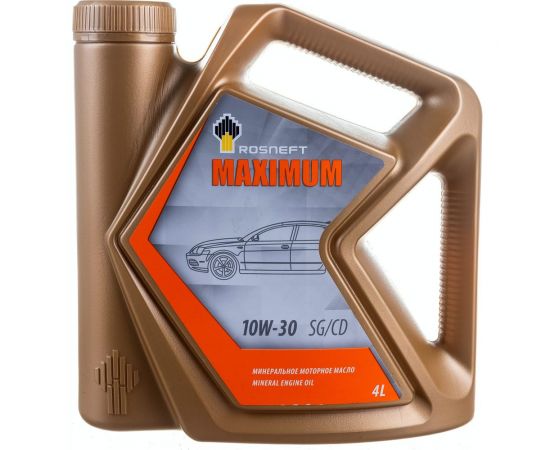 Моторное масло РОСНЕФТЬ Maximum 10W-30 SG-CD минер. кан. 4 л 40814242 – изображение 5
