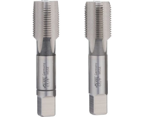 Набор метчиков из 2-х шт. VOELKEL G 3/8 -19 HSSE DIN5157 V55316 