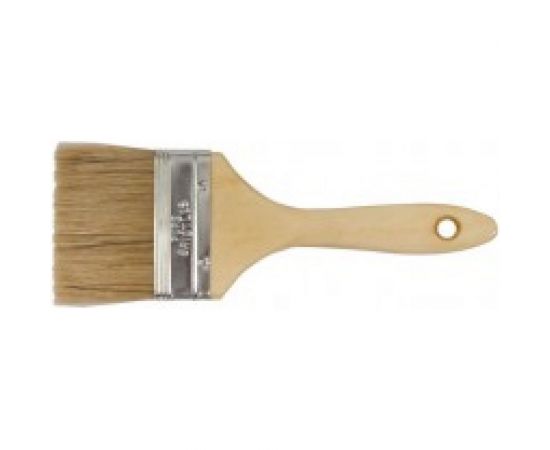 Кисть флейцевая FIT Универсал натуральная светлая щетина деревянная ручка 3" 75 мм 01047 