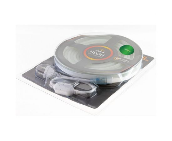 Гибкий неон URM 2835-120led, IP65, green, 220V, 10W, 425LM, 5м С26027 