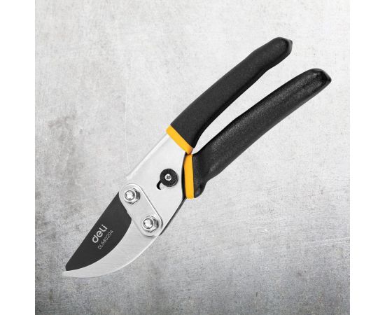 Универсальный садовый секатор DELI DL580204 200 мм, сталь 55С, тефлон, уплотнённая противоскользящая ручка 98486 