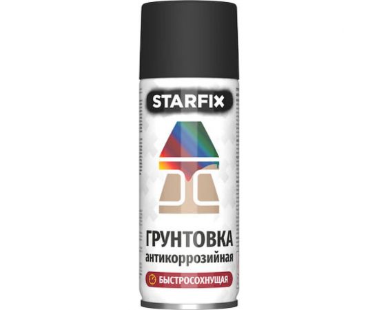 Аэрозольная антикоррозийная грунтовка STARFIX черный 520 мл SM-38641-1 