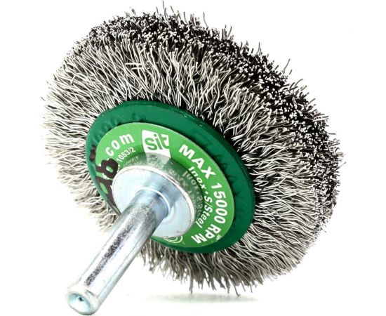 Щетка дисковая для дрели 50x12х6 мм, проволока гофрир. нержавеющая сталь 0.3 мм SIT 0968 