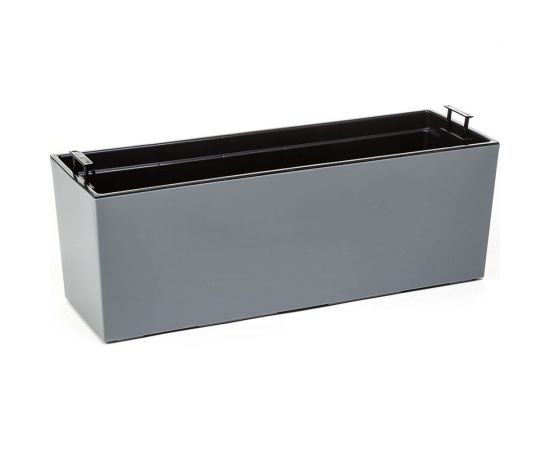 Цветник с вкладышем LAMELA Sp.z o. BEGONIA 556 19х56х19.5 см, серое 056484 