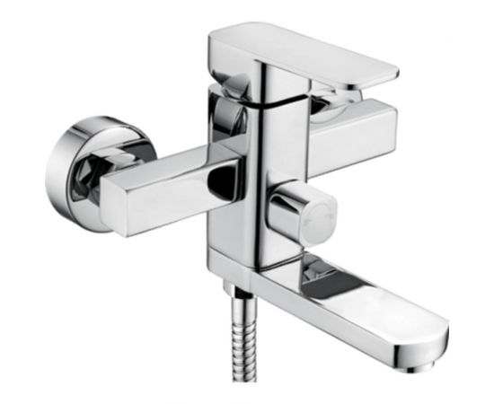 Смеситель для ванны LEDEME картридж диаметр 35 мм, излив 180 мм, дивертор в корпусе, керамика L3233 89280 