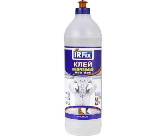 Универсальный влагостойкий прозрачный клей IRFIX 1 л 20037 
