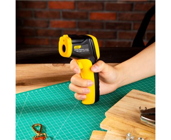 Инфракрасный термометр DELI dl333380 диапазон измерения -30С до 380°C или -22-716?, LCD дисплей, отклик 0.5с 102968 – изображение 12