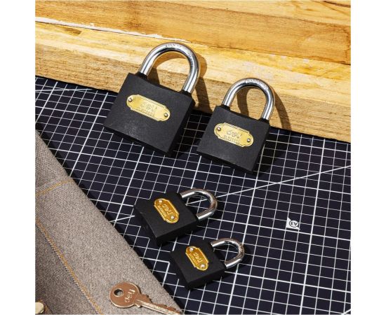 Навесной замок DELI 63 мм dl508904 (автомат, личинка латунь, 3 ключа, защита от влаги) 119317 – изображение 2