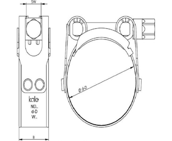Силовой хомут KALE GBS HD 59-63/20 W1 уп. 10 шт. 59-63 HD201 – изображение 2