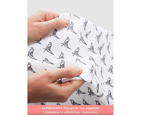 Штора (занавеска) для ванной JoyArty ""Испуганная сова"" из сатена, 180х200 см с крючками, sc_15681 – изображение 2