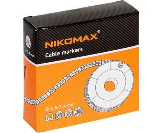 Кабельный маркер NIKOMAX, буква D, желтый, 500шт NMC-CMR-D-YL-500 – изображение 2