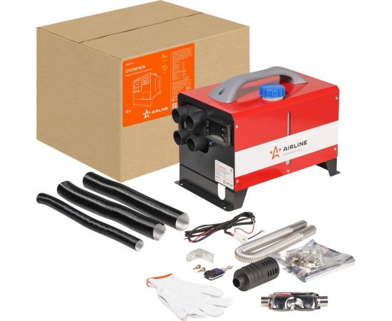 Воздушный автономный переносной отопитель Airline 12 В, 5000 Вт, дизель, металл. корпус (квадратный) AEAZ005 – изображение 2