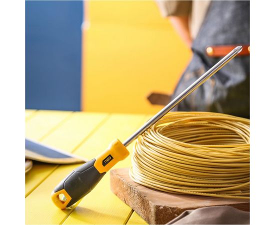 Крестовая отвертка DELI DL638200 PH3x200мм (магнит, TPR+PP ручка) 98372 – изображение 2