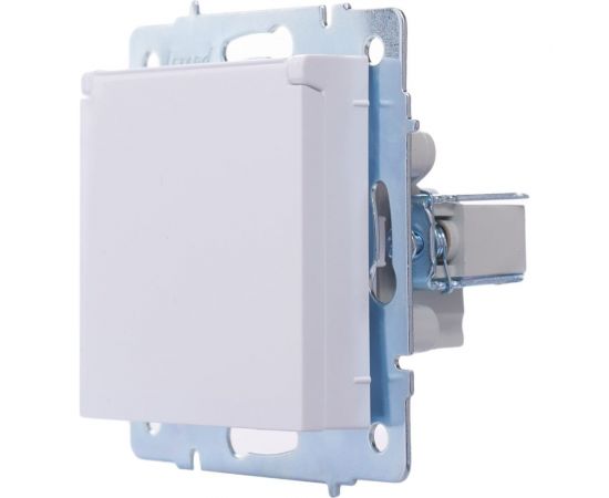 Розетка Lezard VESNA с заземлением, с крышкой, ПБТ, белая 742-0288-123B – изображение 2