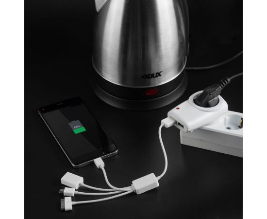 Сетевое зарядное устройство на 2 USB 1А с розеткой 220В REXANT RX-17 11-6017 – изображение 2