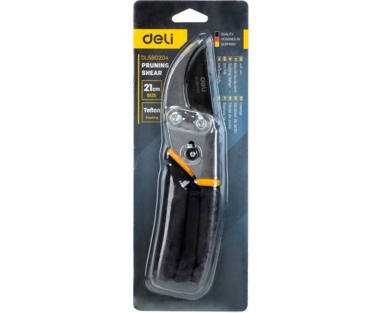 Универсальный садовый секатор DELI DL580204 200 мм, сталь 55С, тефлон, уплотнённая противоскользящая ручка 98486 – изображение 22