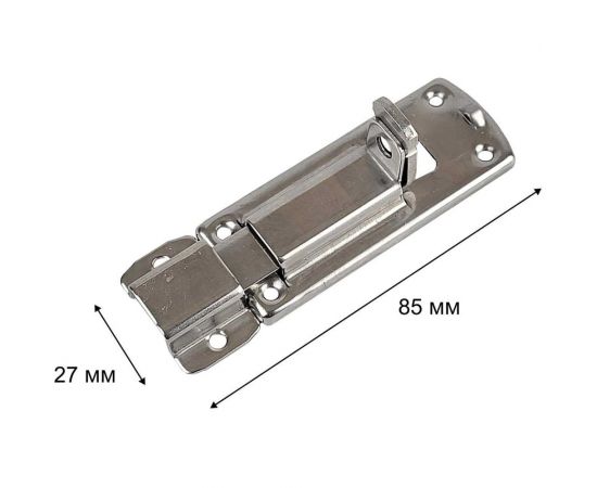 Плоский легкий засов ALDEGHI LUIGI SPA 85x27 мм, нержавеющая сталь 214IN08 – изображение 3