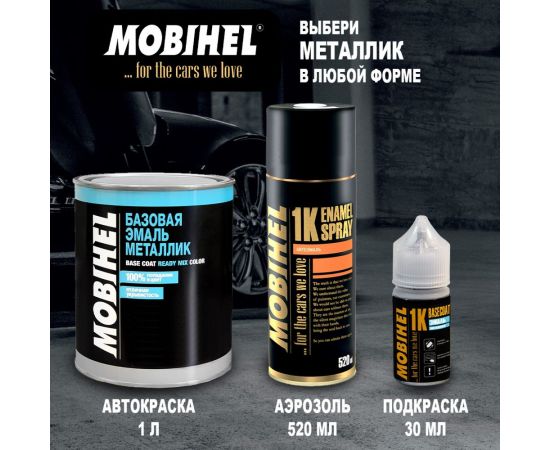 Краска Mobihel 665 Космос металлик, банка, 1 л 47085102 – изображение 3