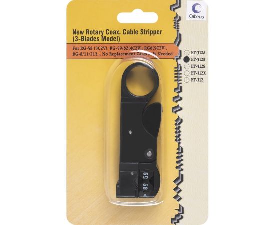 Инструмент для зачистки коаксиального кабеля Cabeus RG-58,59,62 HT-312B – изображение 3