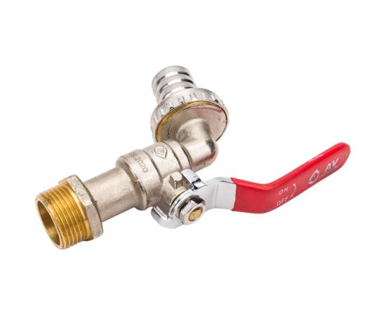 Водозаборный кран AV Engineering со штуцером 3/4" никелированный AVE166034 – изображение 3