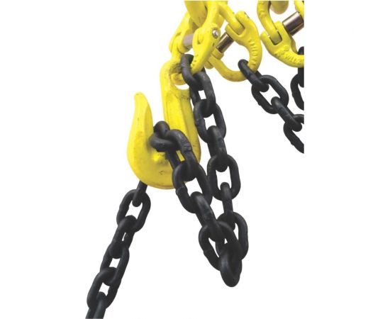 Цепной четырехветвевой строп ТРАСТ 4СЦ 11,5 т, 5000 мм, с увеличенным звеном для автокрана (укоротители) 8 класс 4687203238650 – изображение 3