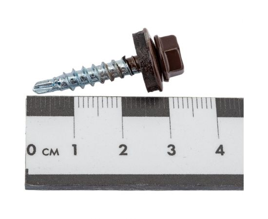 Cамосверлящий винт HARDWEX ТМ HWX2-W-P5-4.8x28 мм, св.№1, RAL 8017, 250 шт. 5190000001871 – изображение 4