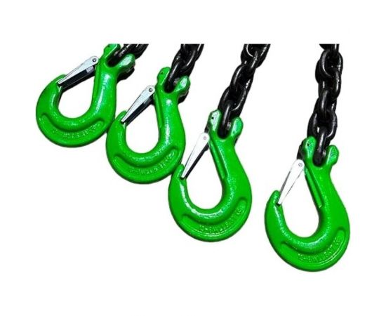 Цепной четырехветвевой строп ТРАСТ 4СЦ 11,5 т, 5000 мм, с увеличенным звеном для автокрана (укоротители) 8 класс 4687203238650 – изображение 4