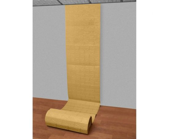 Мягкая самоклеящаяся 3D панель LAKO Кирпич (бежевый; 70x600 см) LKD-01-04-106 – изображение 5