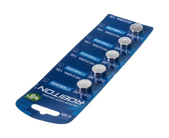 Элемент питания Robiton STANDARD R-AG13-0-BL5 (0 Hg) AG13 LR44 357 A76 МЦ-1154 BL5 16948 – изображение 6