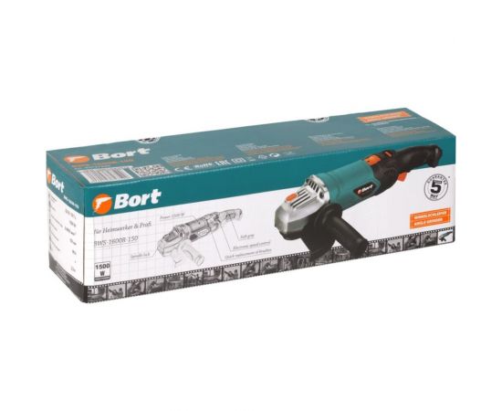 Шлифовальная угловая машина BORT BWS-1600R-150 93727529 – изображение 7