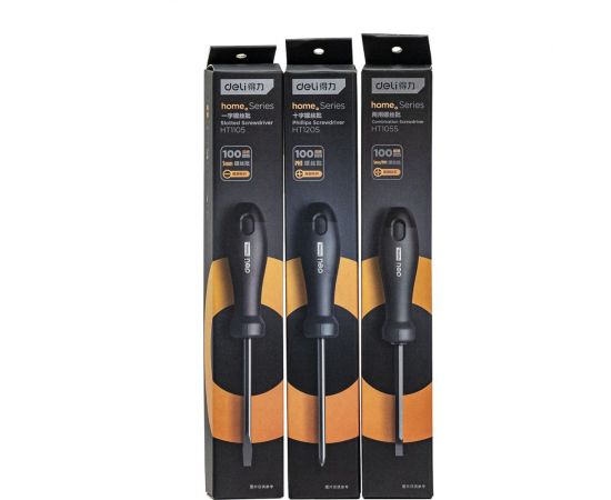 Крестовая отвертка DELI Home Series Black HT1205 PH1x100 мм 104607 – изображение 10